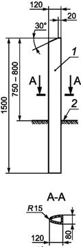 Дорожный сигнальный столбик ГОСТ Р 50970-2011